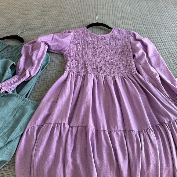 Set of 2 Smocked Midi Dress - Picture 2 of 4